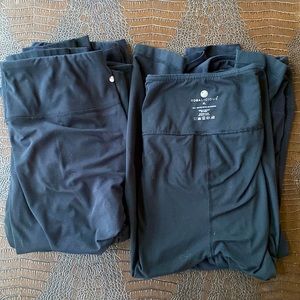 5 PAIRS! Yogalicious Nude Tech Leggings - 3 Cropped, 2 Ankle - XL